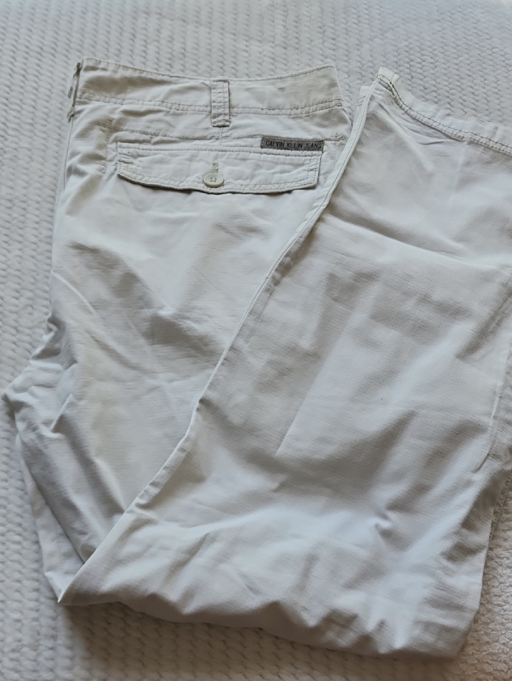 Calvin Klein Jeans Cream Cargo Pants